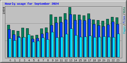 Hourly usage for September 2024